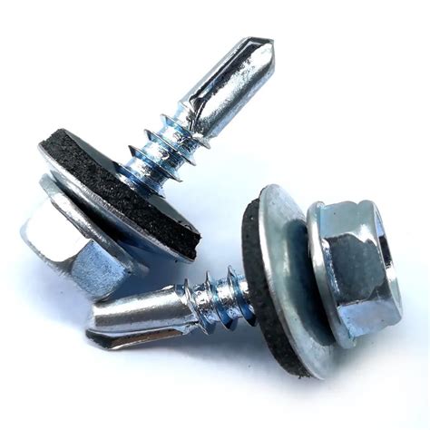 sheet metal screws with rubber washers|self drilling metal roofing screws.